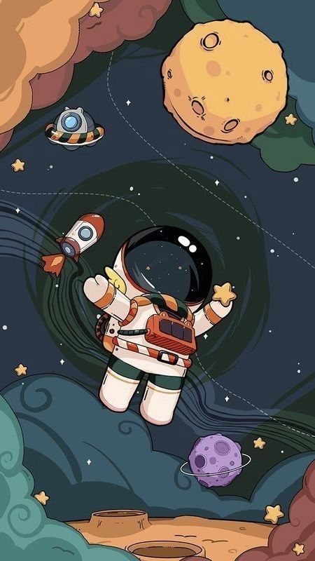 cute astronaut background 0041