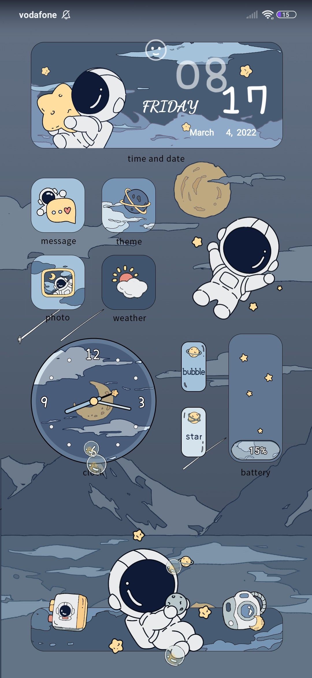 cute astronaut background 0044