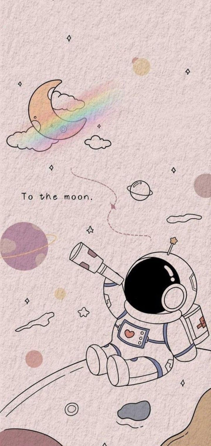 cute astronaut background 0045