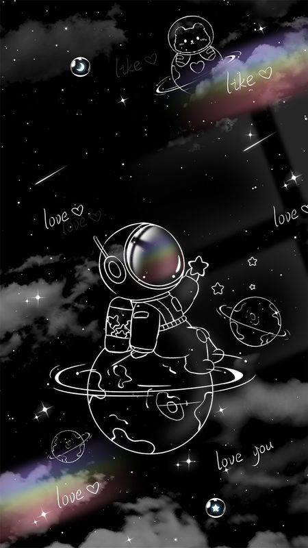 cute astronaut background 0046