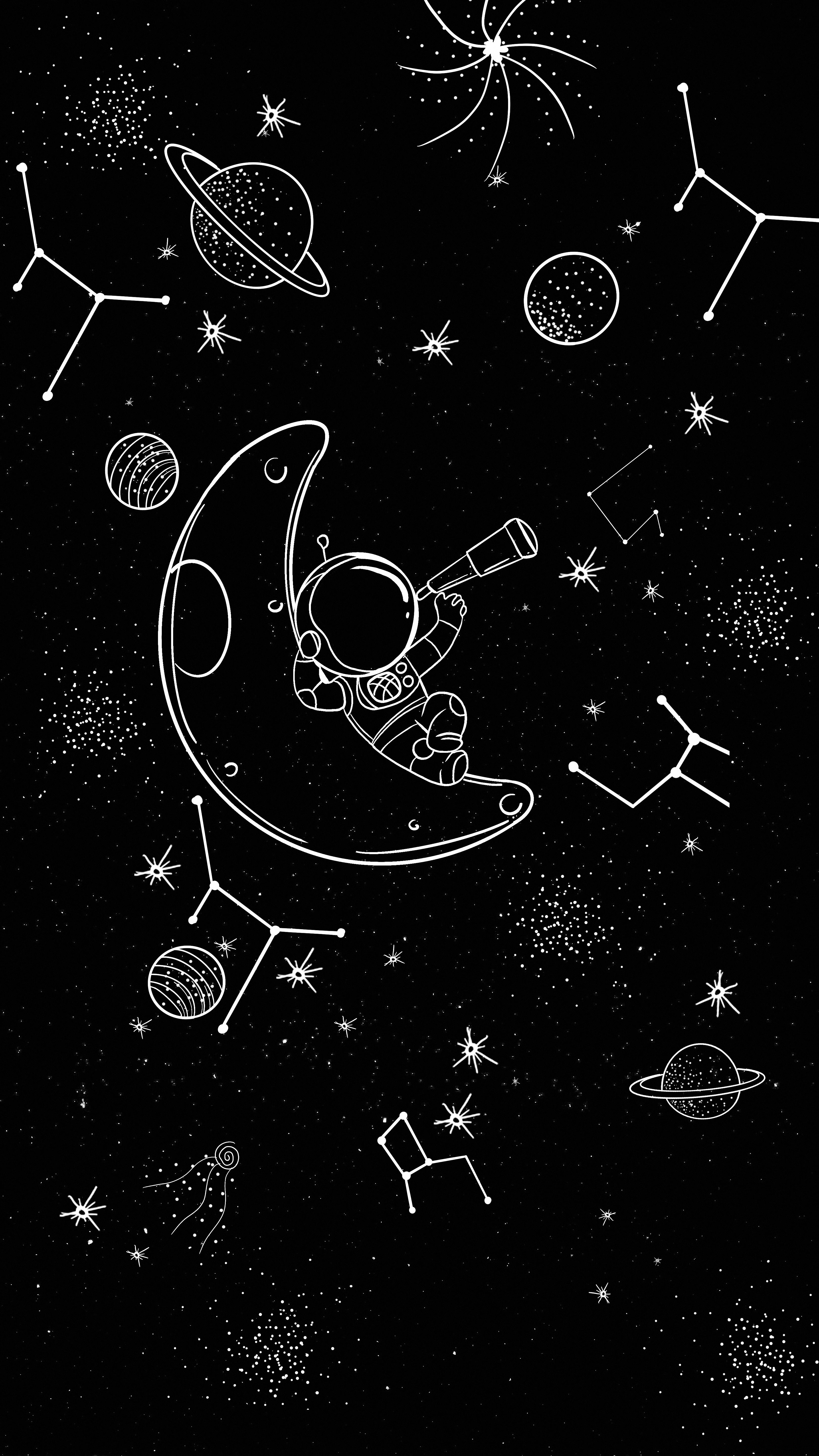 cute astronaut background 0048