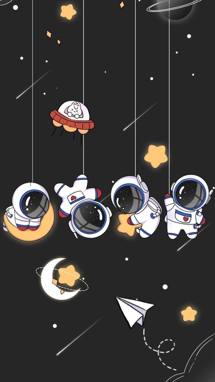 cute astronaut background 0056