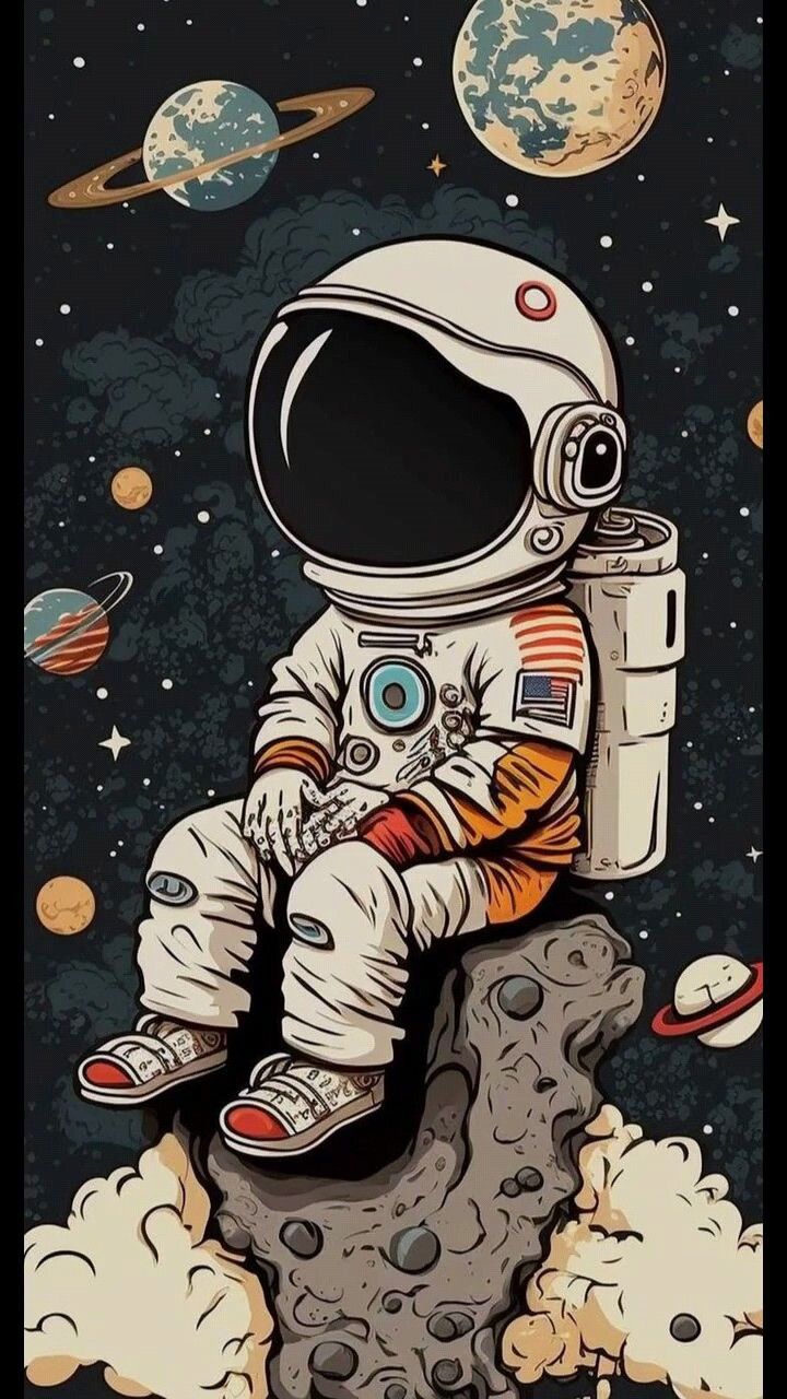 cute astronaut background 0058