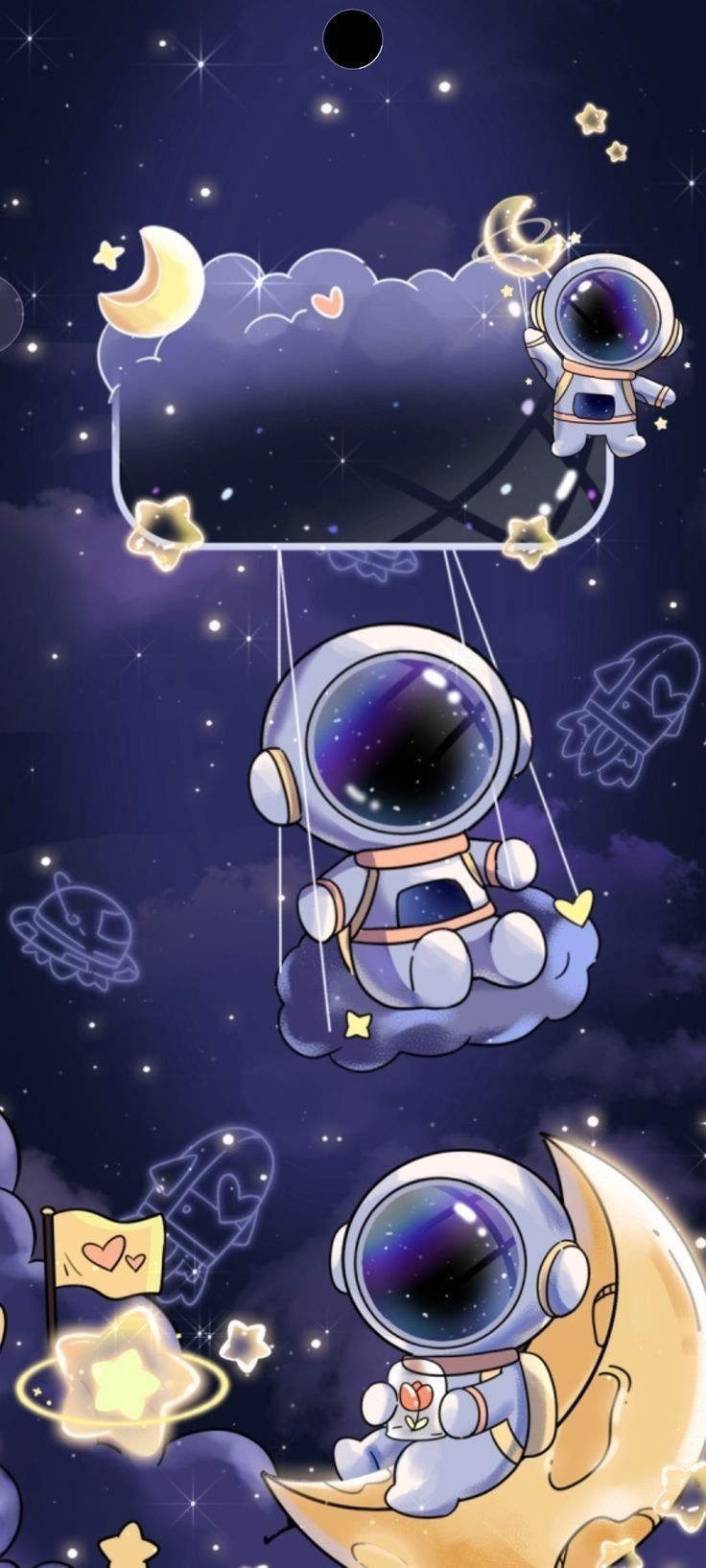 cute astronaut background 0069