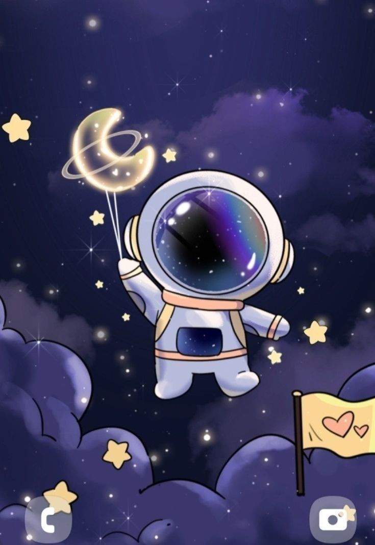 cute astronaut background 0071