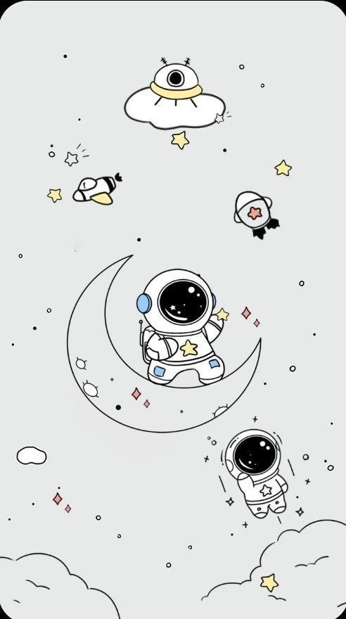 cute astronaut background 0074