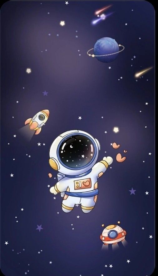 cute astronaut background 0075