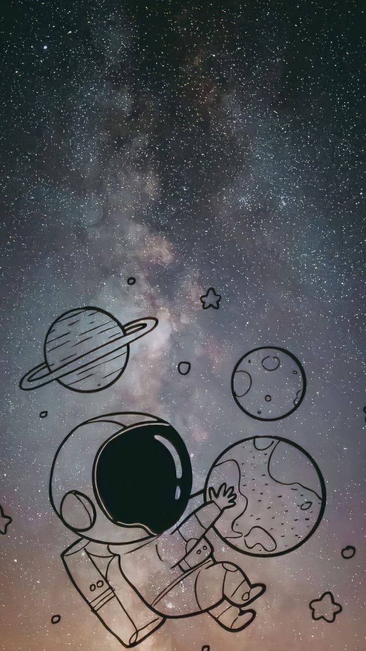 cute astronaut background 0077