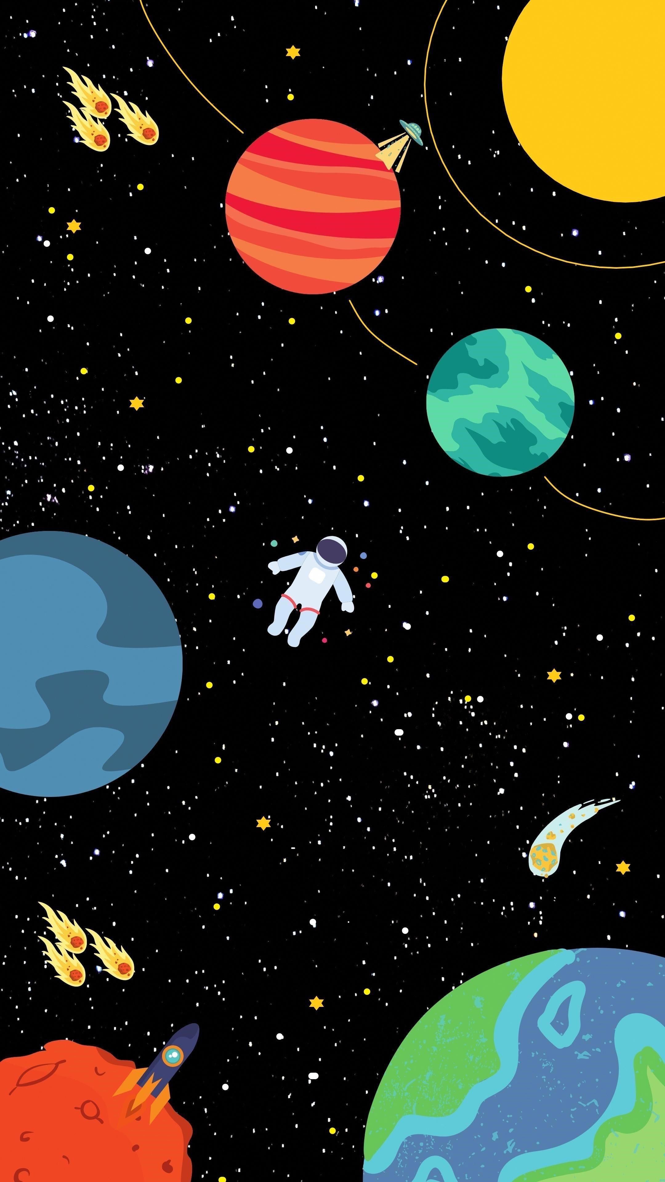 cute astronaut background 0078