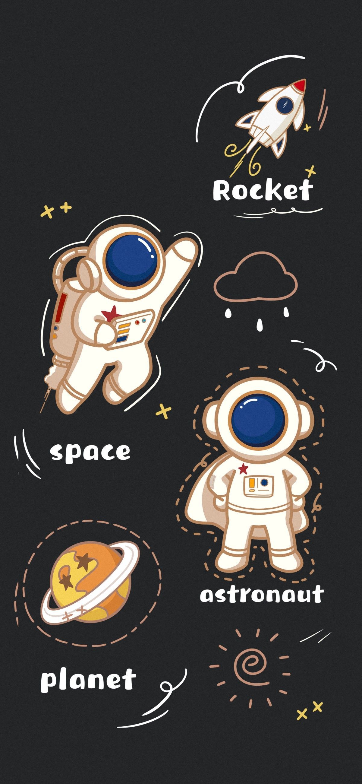 cute astronaut background 0079