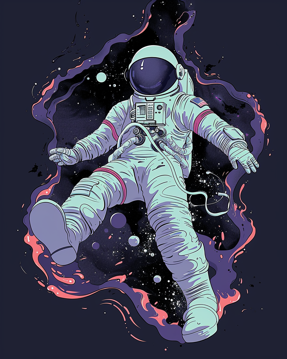 cute astronaut background 0082