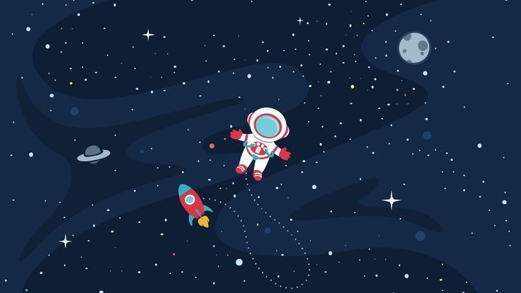 cute astronaut background 0088