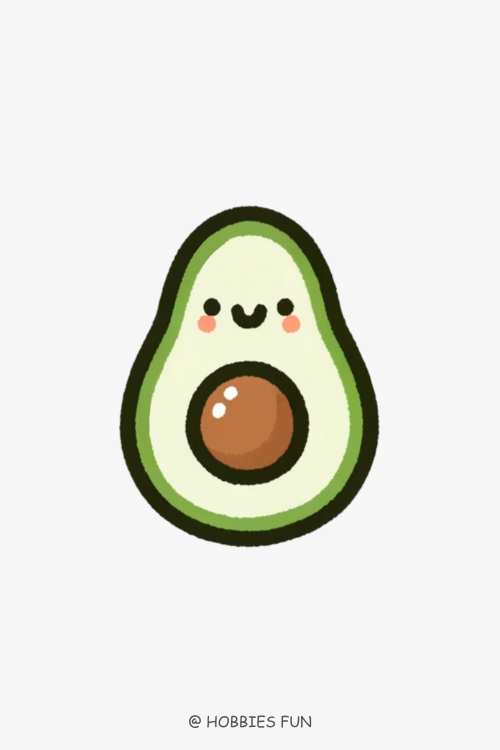 cute avocado illustrations for backgrounds