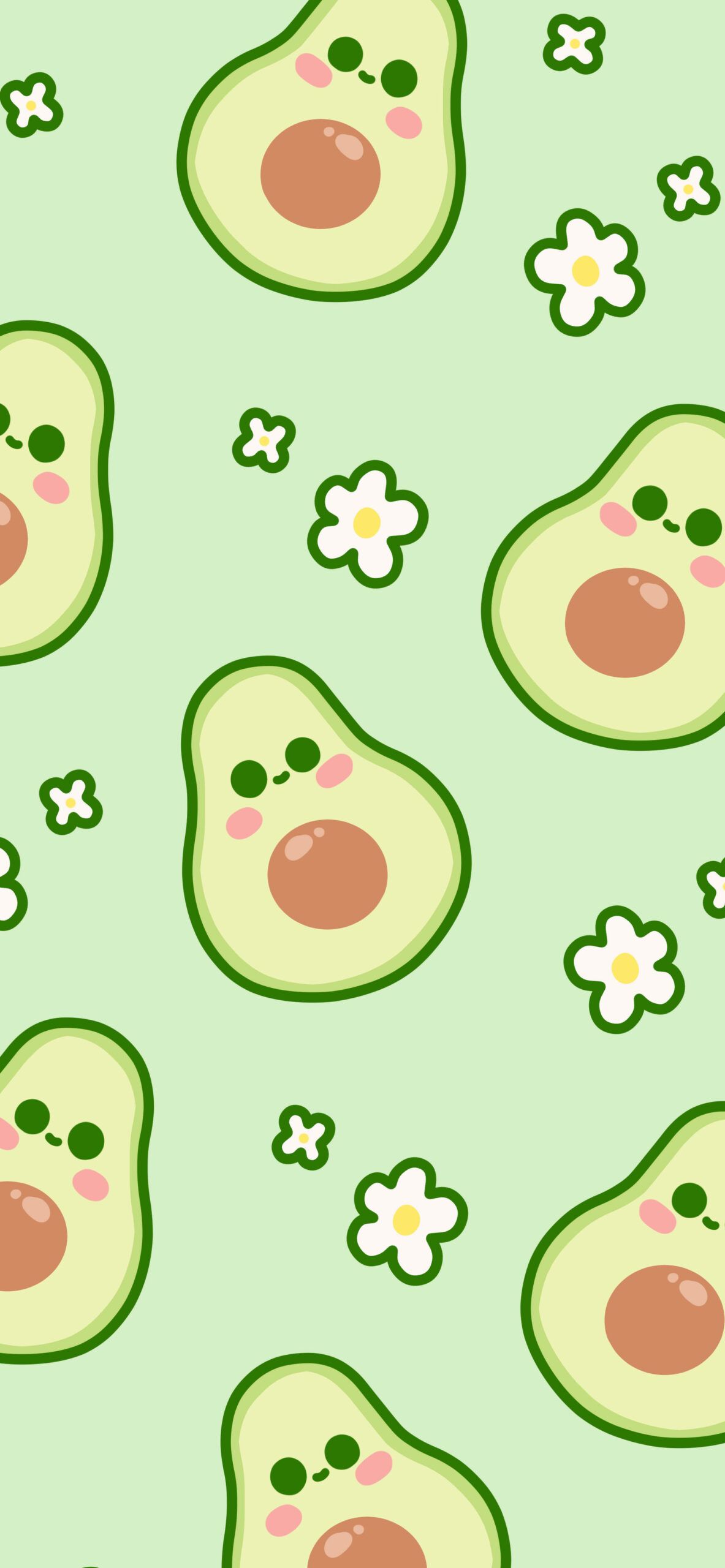 cute avocado-themed backgrounds for social media