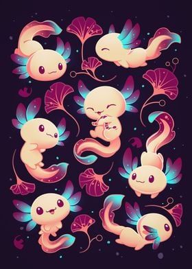 cute axolotl backgrounds 0015