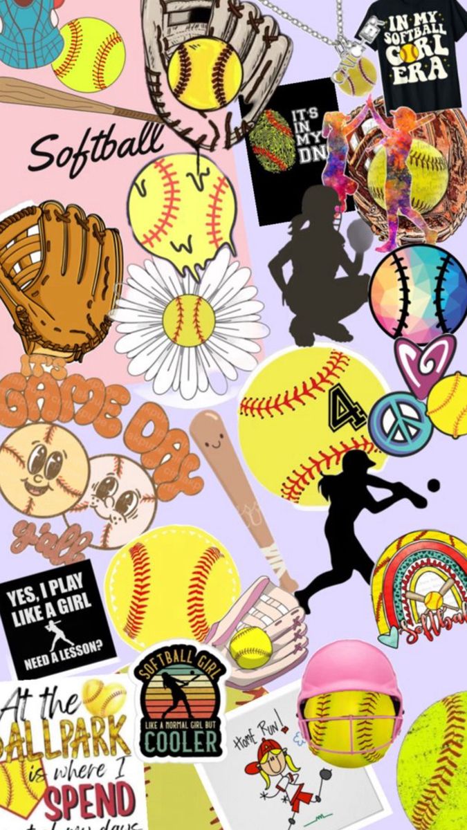 cute backgrounds inspired by softball aesthetics