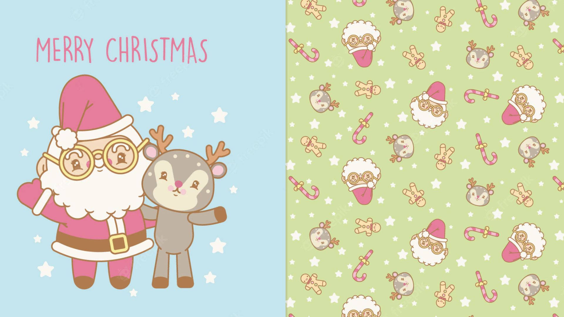 cute backgrounds kawaii christmass 0022