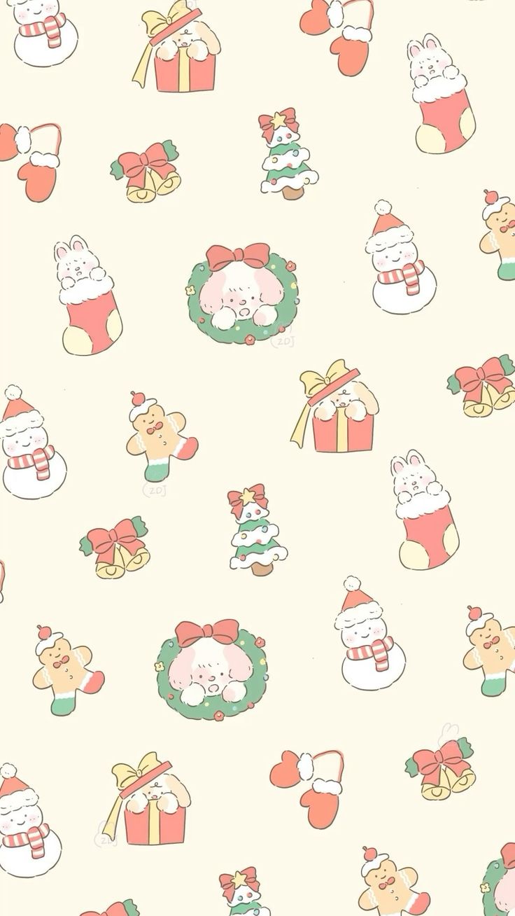 cute backgrounds kawaii christmass 0025