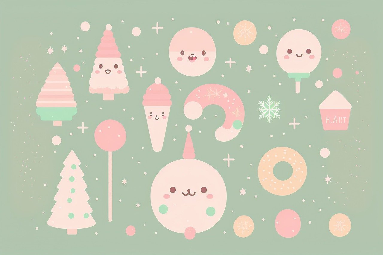 cute backgrounds kawaii christmass 0037