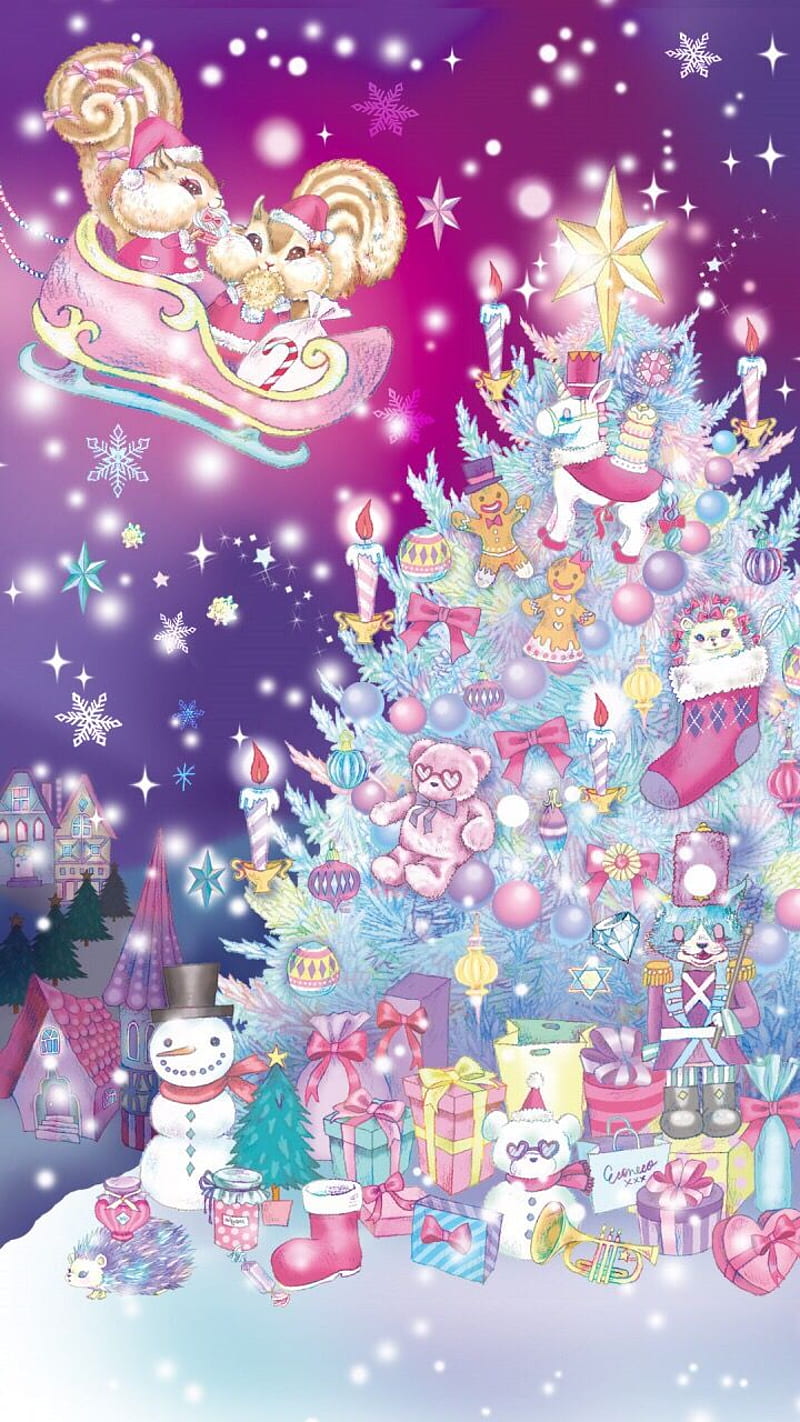 cute backgrounds kawaii christmass 0051