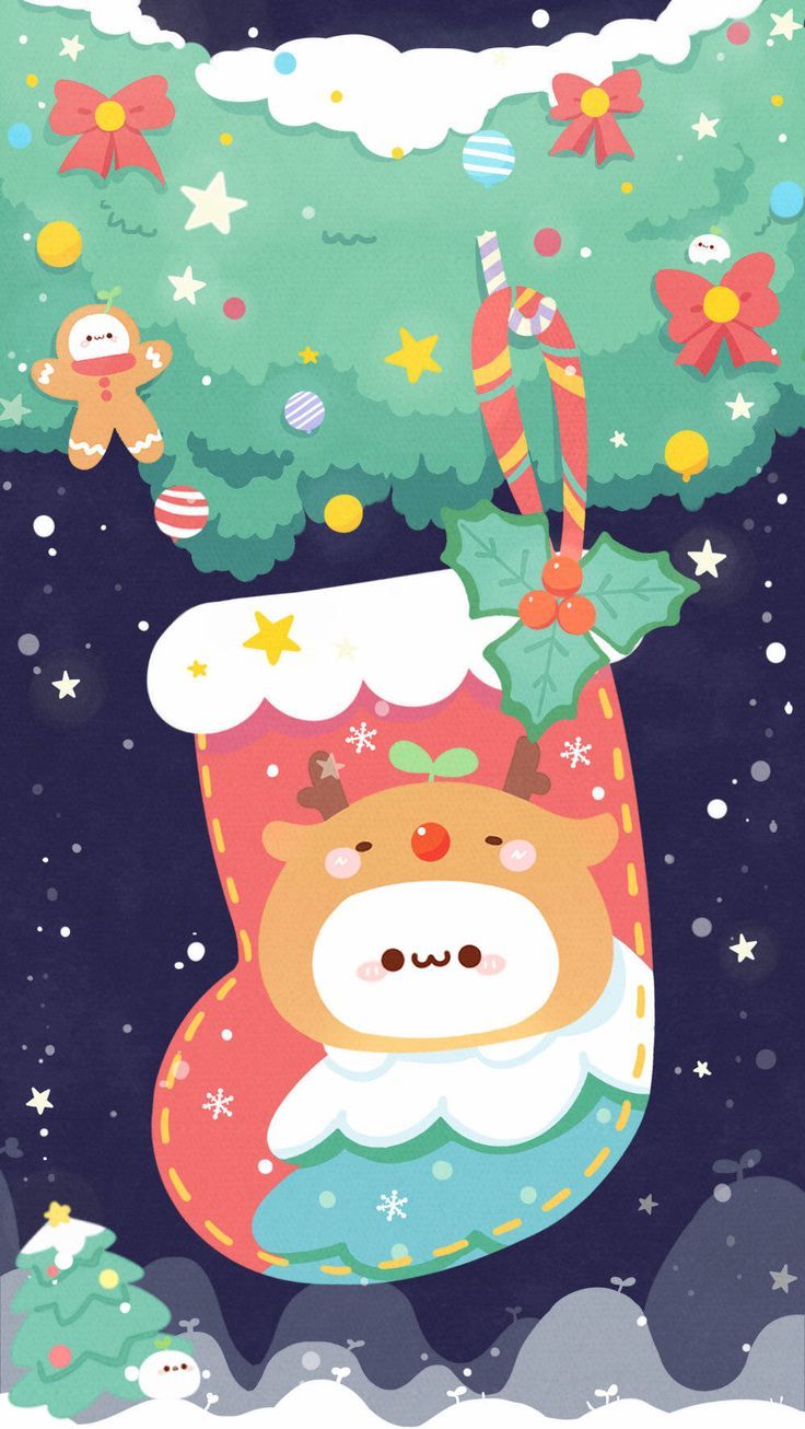 cute backgrounds kawaii christmass 0090