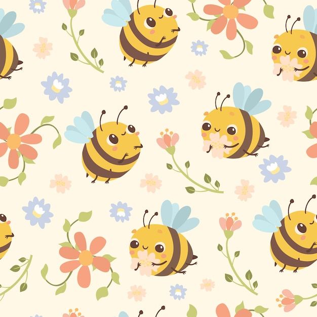 cute bee backgrounds 0016