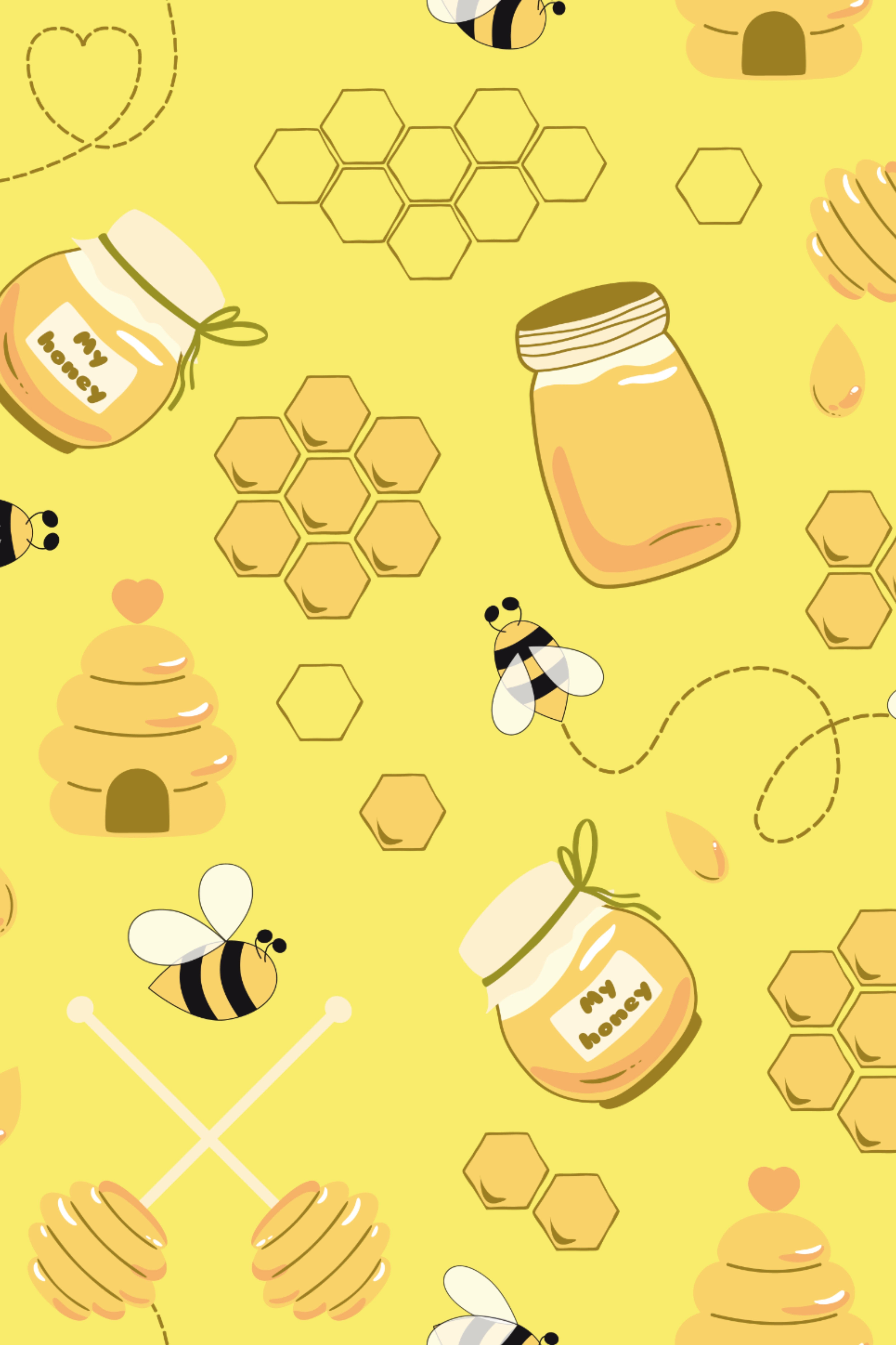 cute bee backgrounds 0022