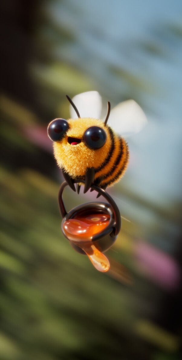 cute bee backgrounds 0024