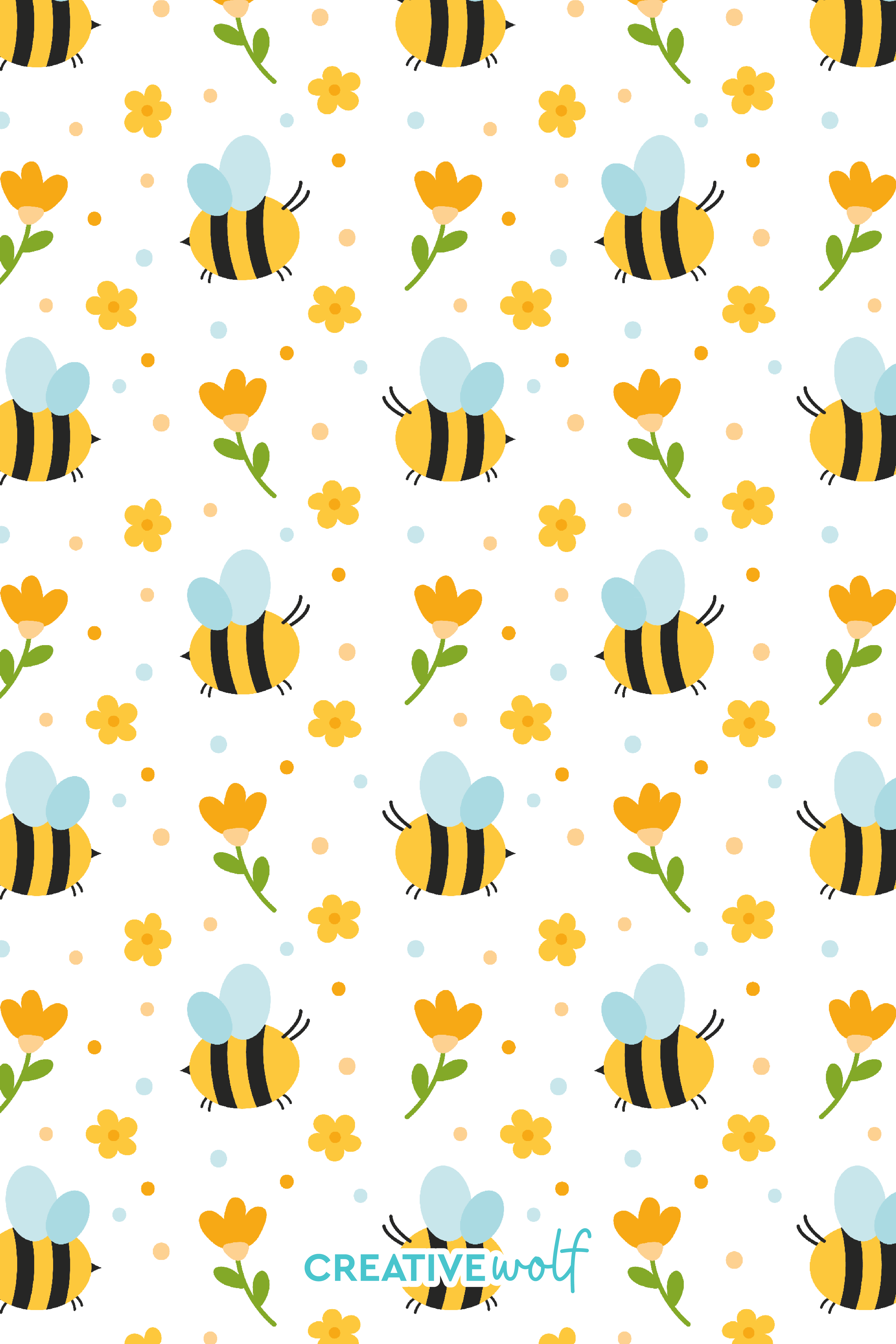 cute bee backgrounds 0025