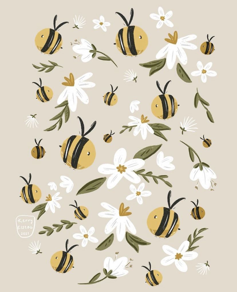 cute bee backgrounds 0059