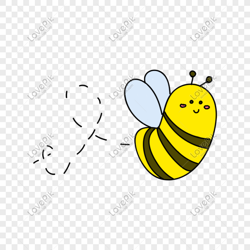 cute bee illustrations with transparent background