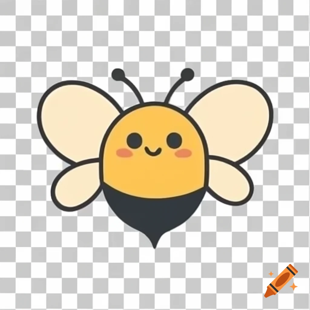 cute bee transparent background 0019