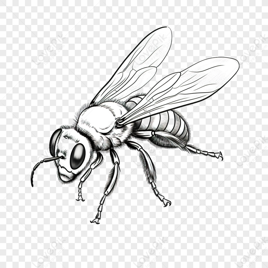 cute bee transparent background 0028