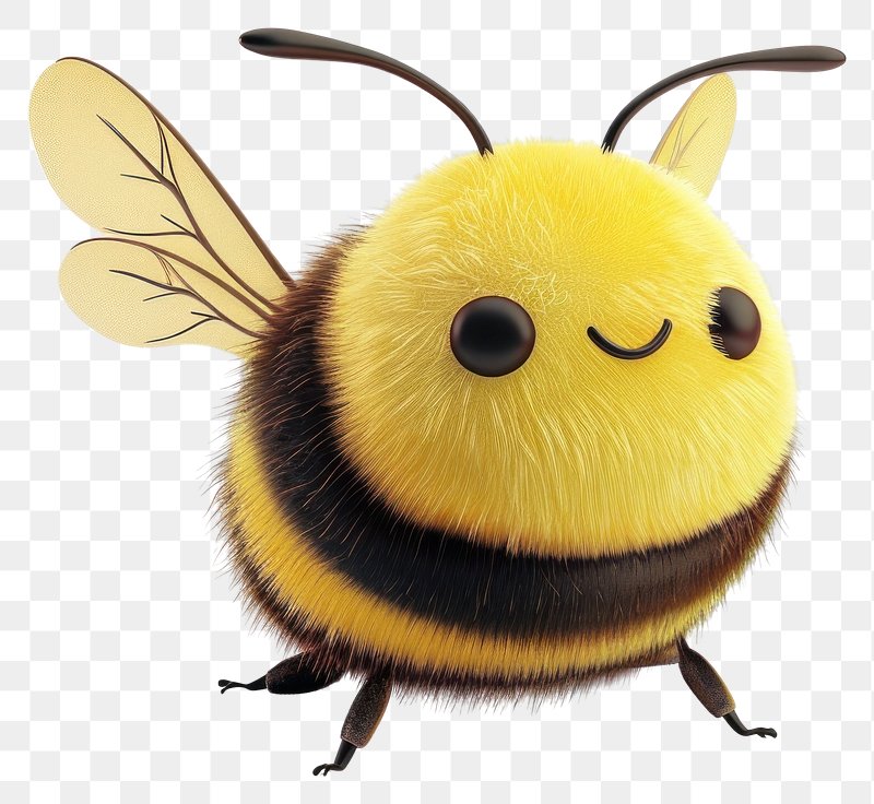 cute bee transparent background 0029