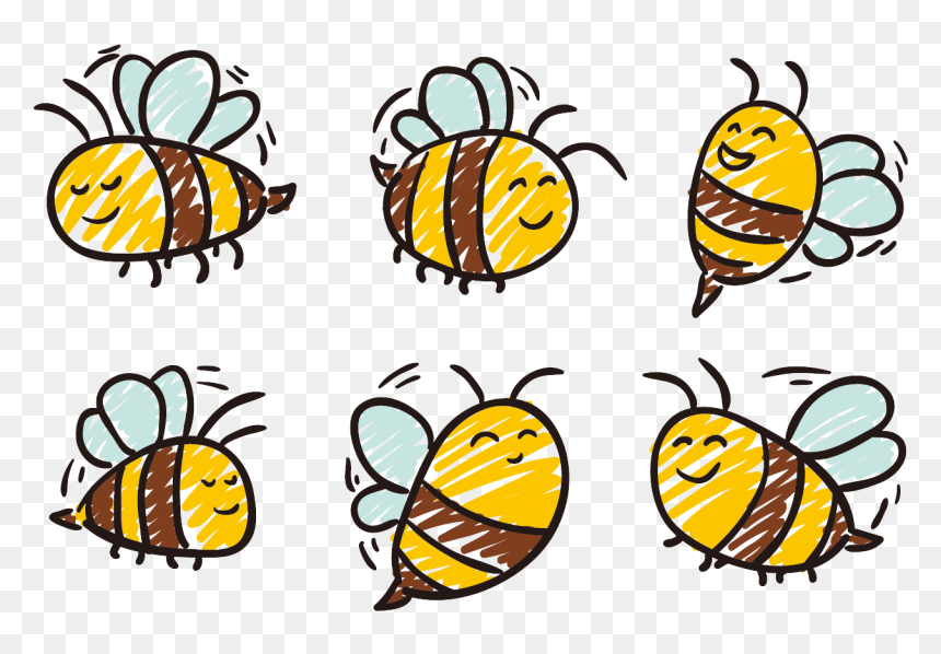 cute bee transparent background 0032