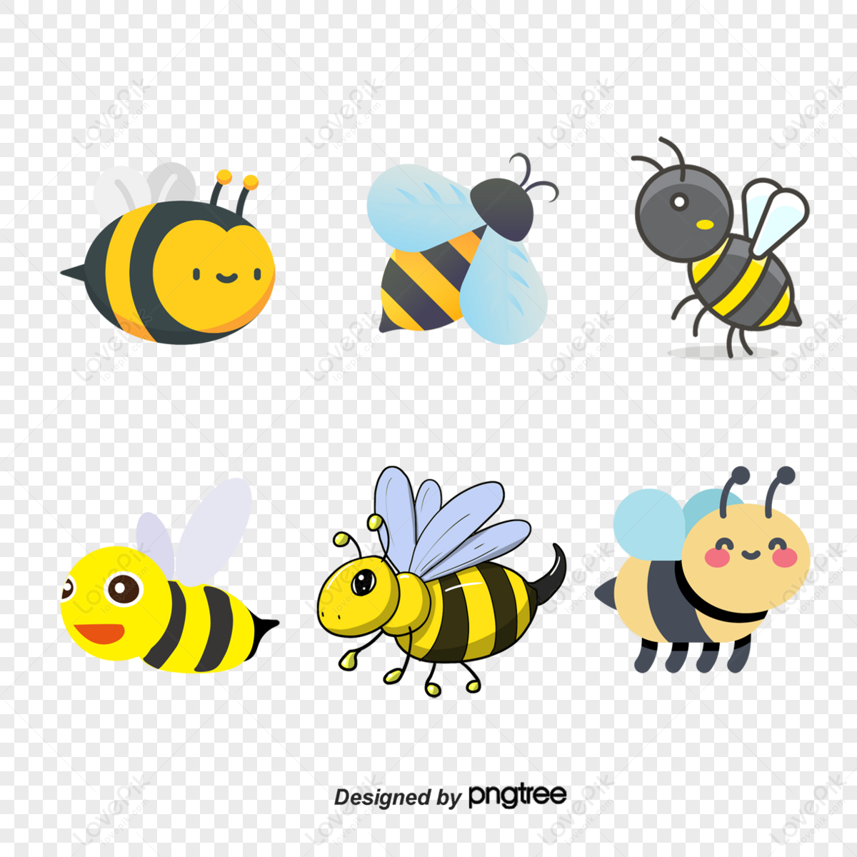 cute bee transparent background 0036