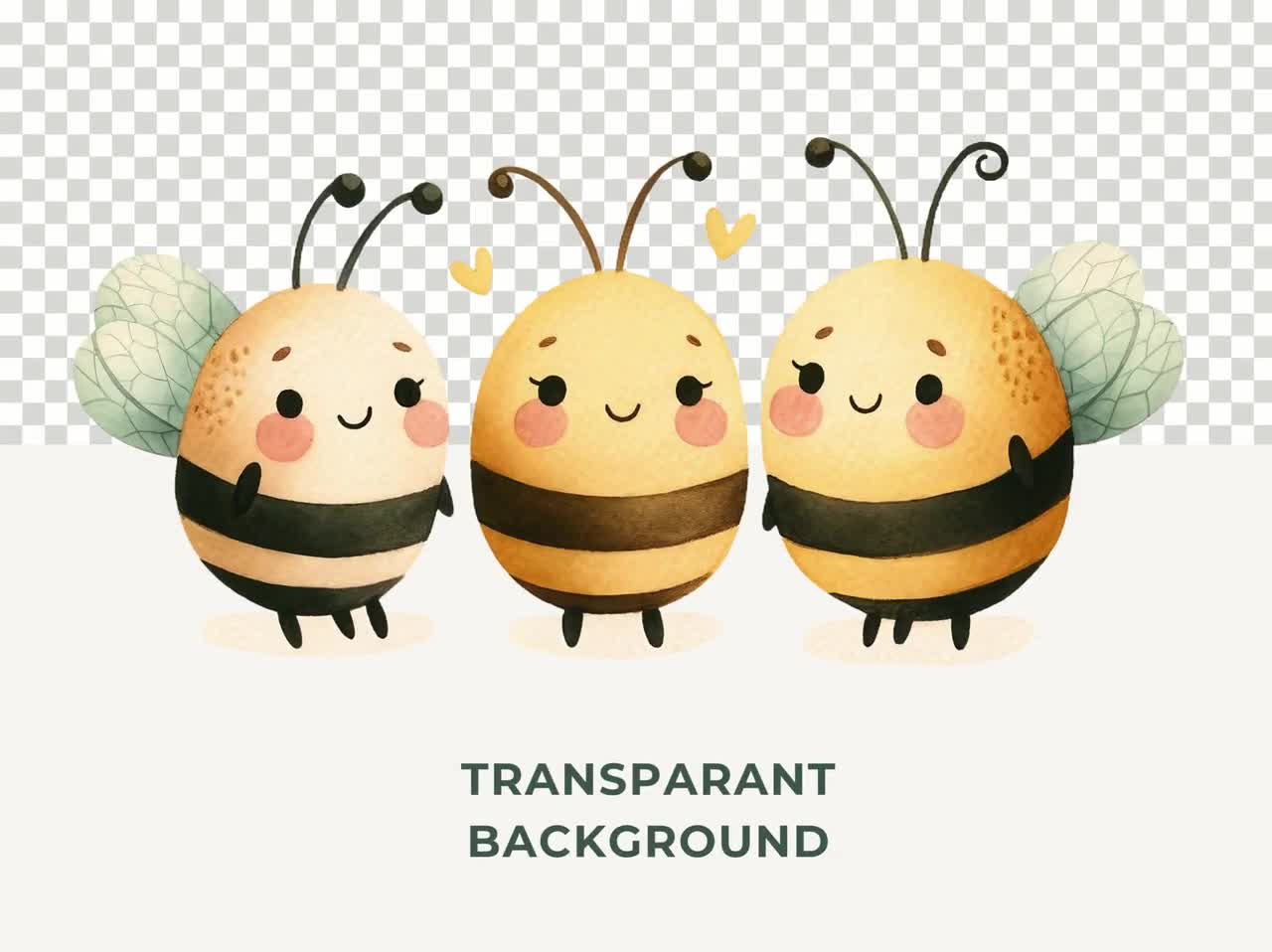 cute bee transparent background 0066