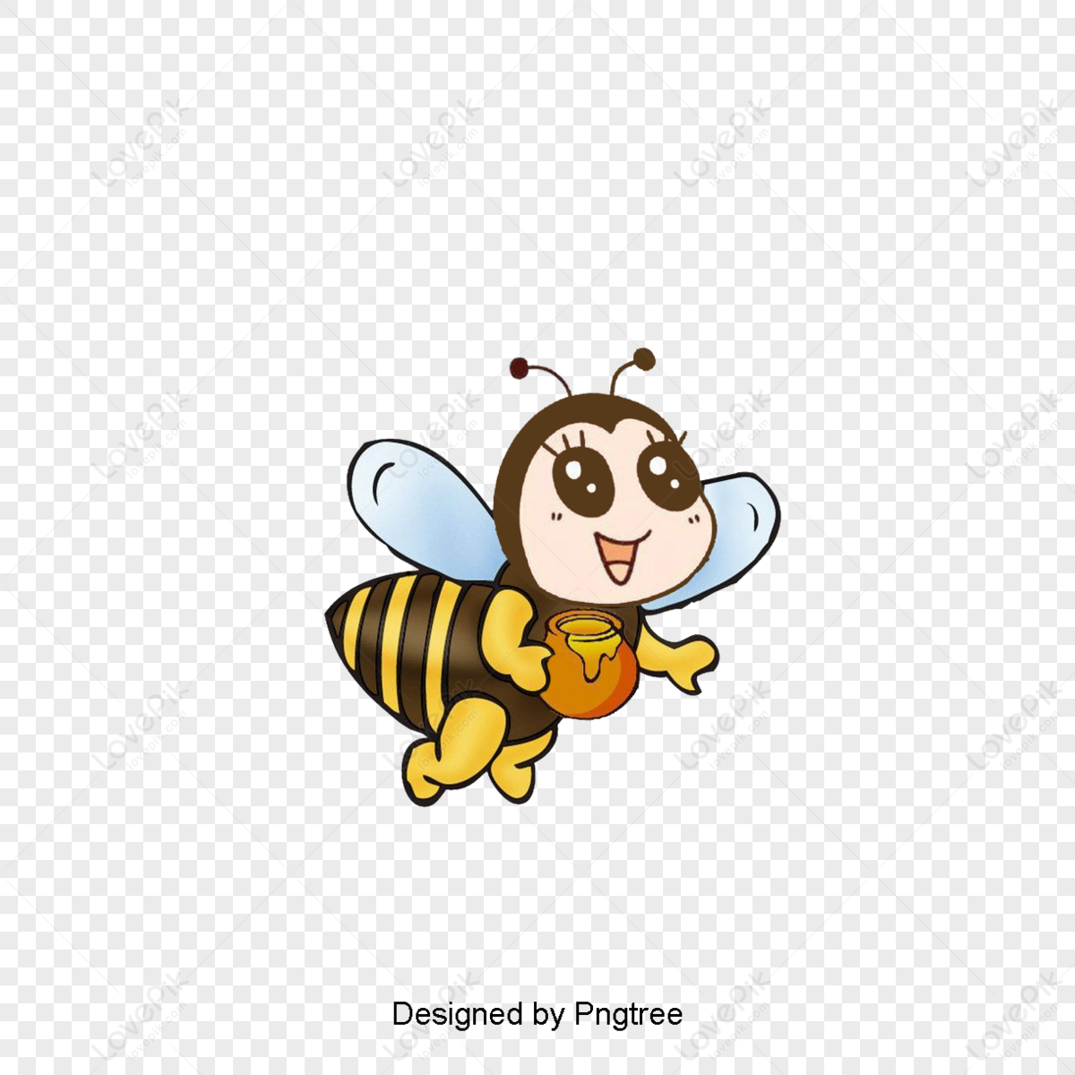 cute bee transparent background 0077