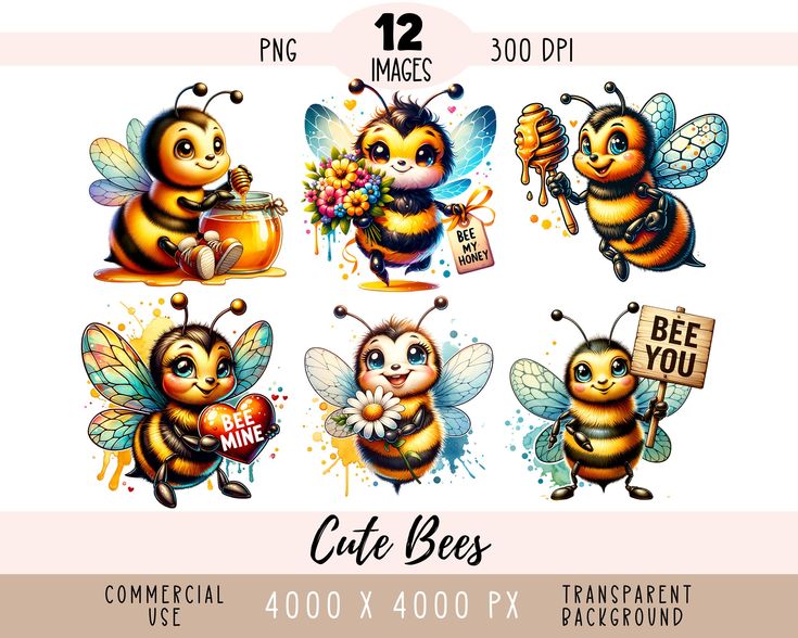 cute bee transparent background 0095