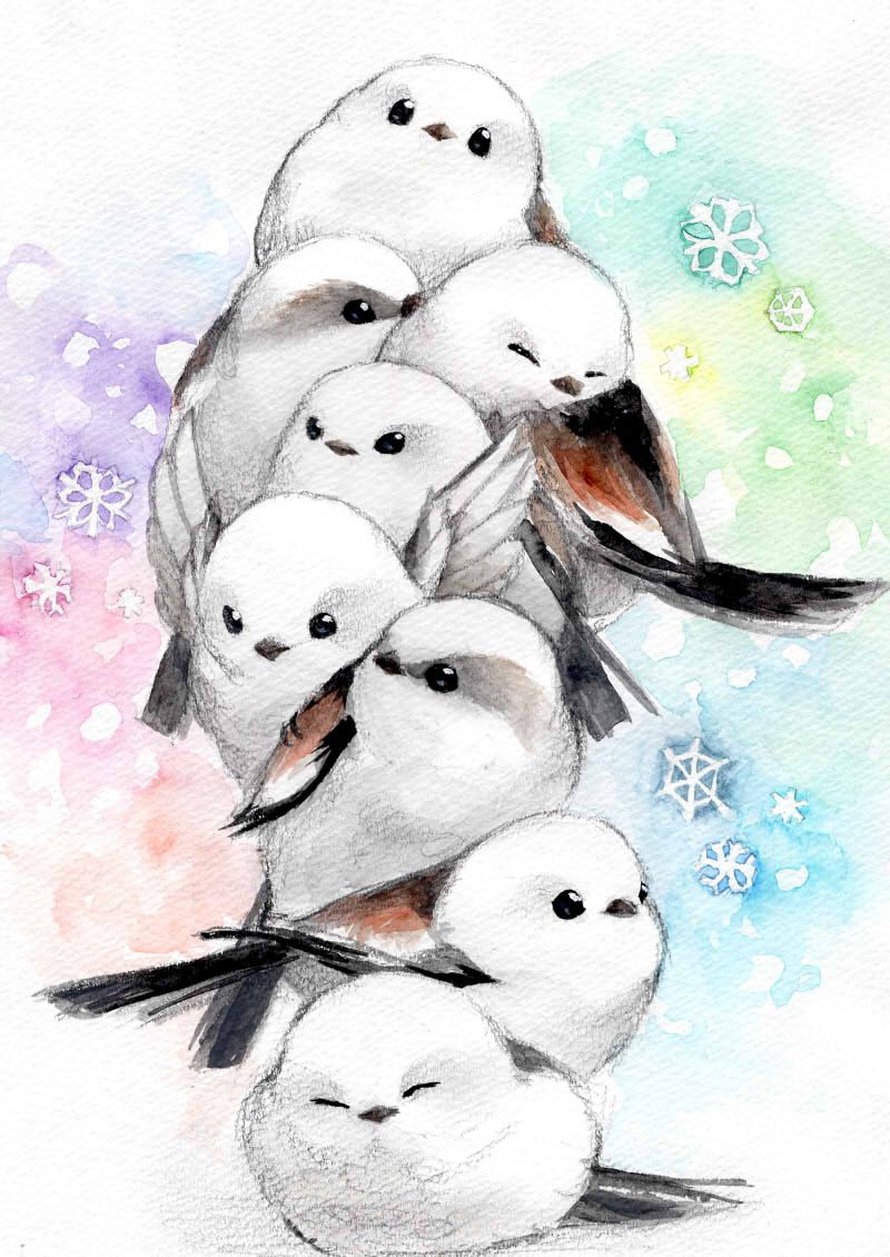 cute bird background 0048