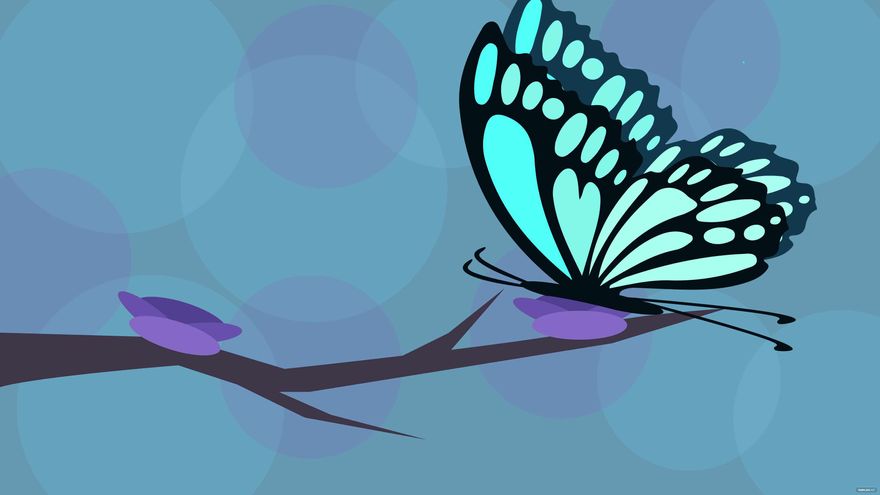 cute blue butterfly backgrounds 0038