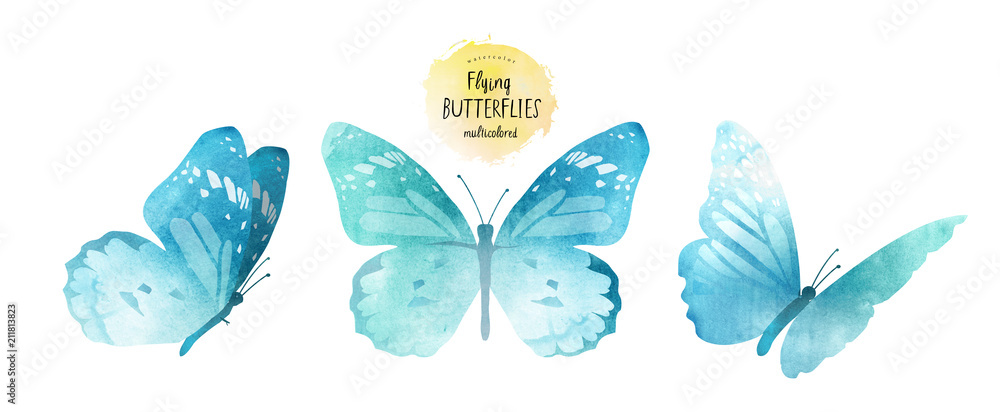 cute blue butterfly backgrounds 0064