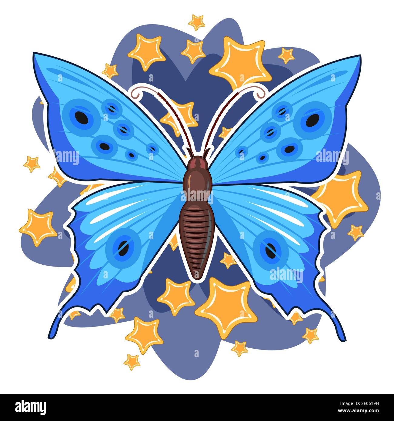 cute blue butterfly backgrounds 0074