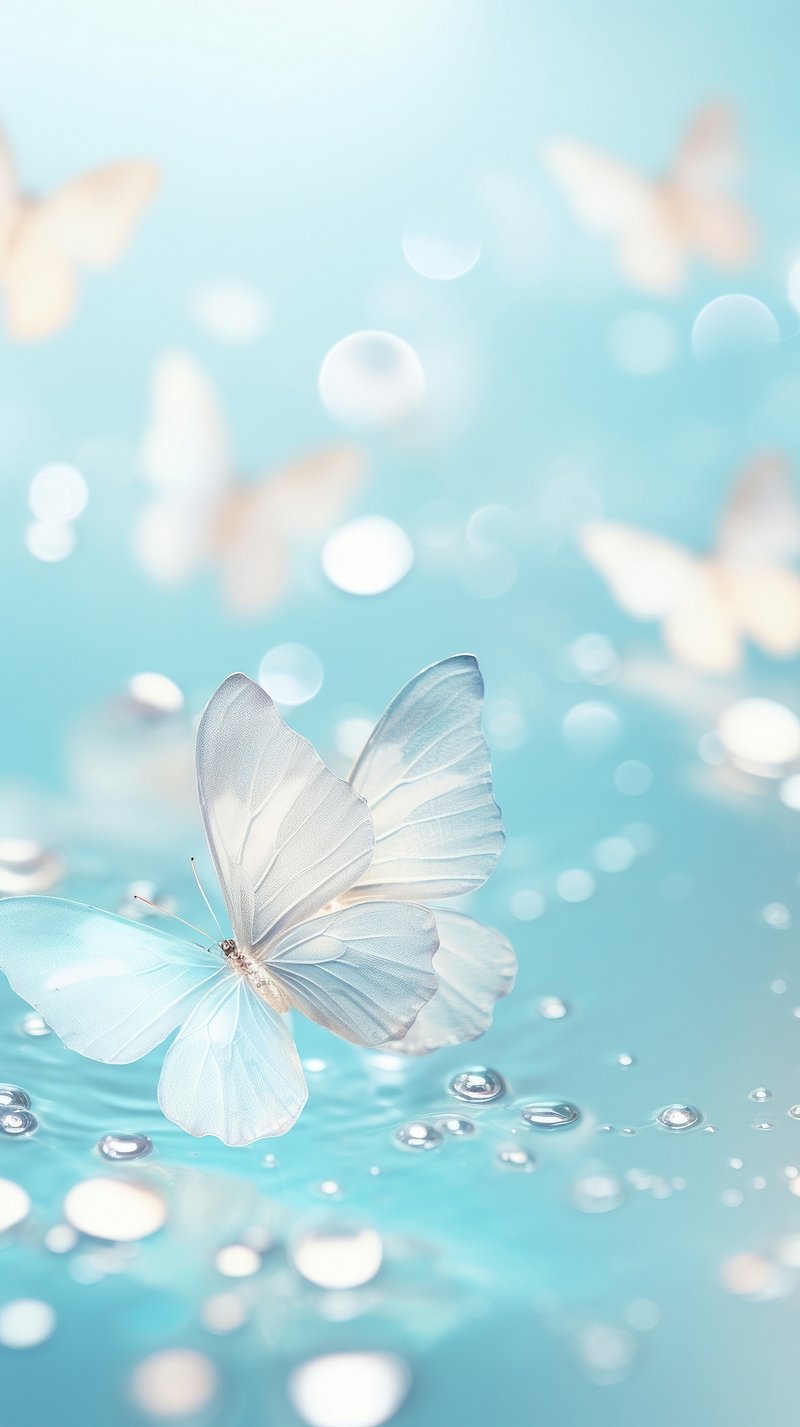 cute blue butterfly backgrounds 0083