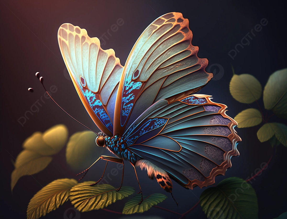 cute blue butterfly backgrounds 0086