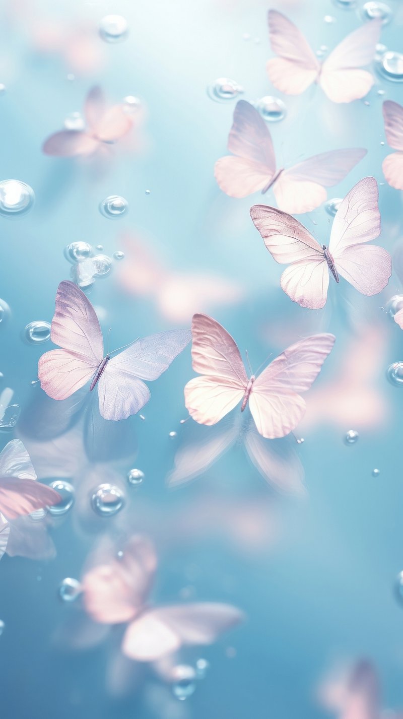 cute blue butterfly backgrounds 0097