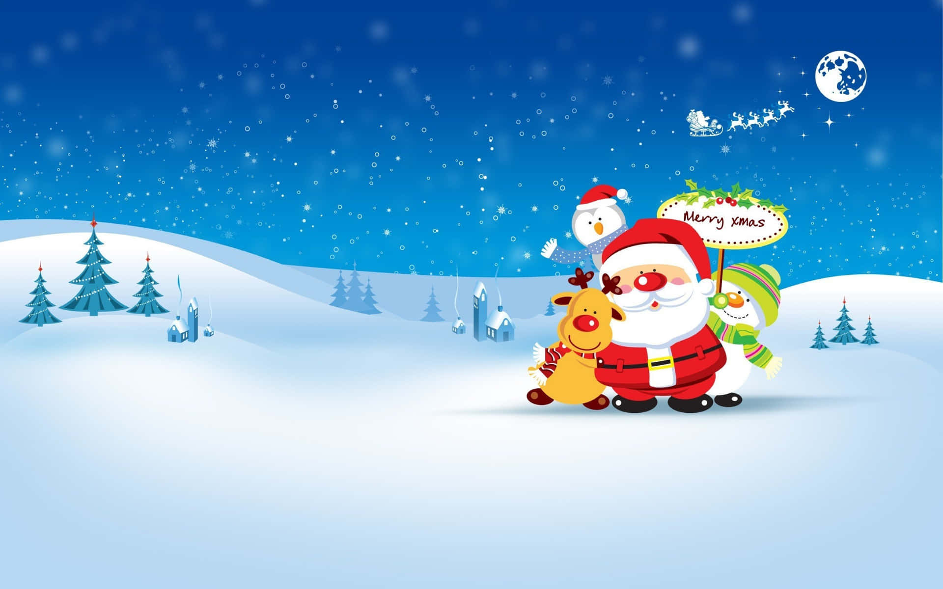 cute blue christmas background 0050