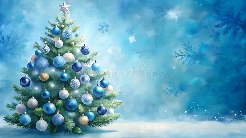 cute blue christmas background 0068