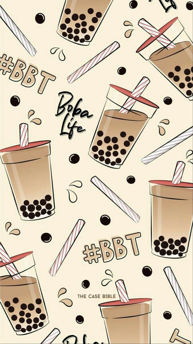 cute boba backgrounds for creative projects.