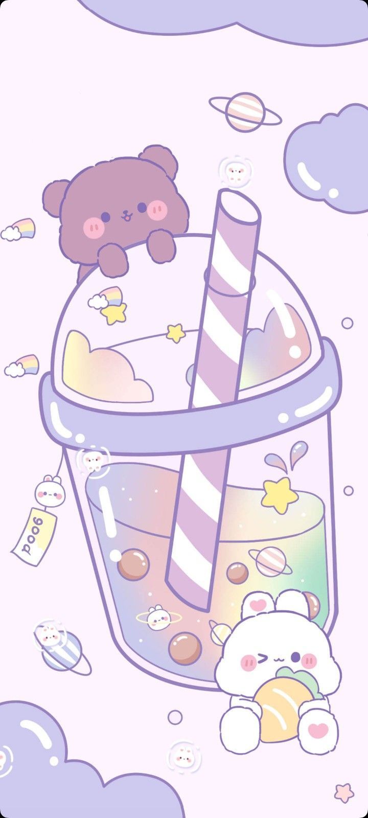 cute boba backgrounds 0044